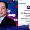FB, sinuspende ang account ng Chief of staff at spokesman ni Marcos na si Atty. Vic Rodriguez