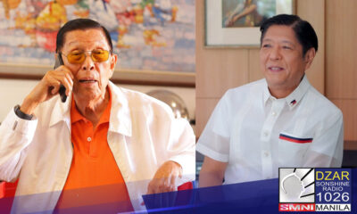 Pinili ni President-elect Ferdinand 'Bongbong' Marcos Jr. si former Senate President Juan Ponce Enrile bilang kanyang Presidential Legal Counsel.