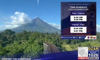 Biyaheng Naga-Legazpi-Naga ng PNR, bubuksan sa Dec. 27