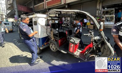 Ilang tricycle at e-trike na dumaan sa mga national road sa Maynila, tiniketan at inimpound